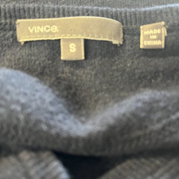 Vince Tunic Sweater 3/4 Sleeves Navy Blue 1/2 Button Front Ladies Size Small - Picture 4 of 6